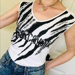 Just Cavalli top muscle tank top graphic top